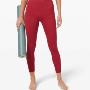 Lululemon Wunder Under High Rise Tight 25" legging Luxtreme cranberry Pink sz 2